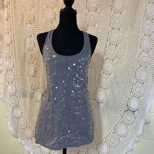 Almost Famous Silver Sequin Hannah Montana Tank Top